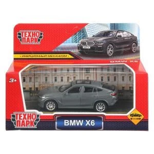 Машина металл BMW X6  длина 10,5 см, инерц, мокрый асфальт, в кор. X6-11-GY