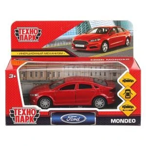 Машина металл FORD MONDEO длина 12 см, двери, багаж, инерц, красный, кор. Технопарк MONDEO-RD (72)