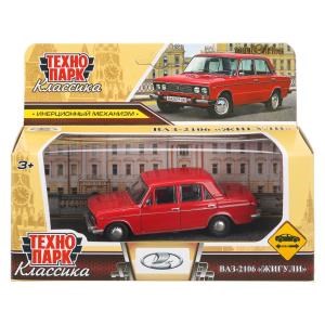 Машина металл LADA lada 2106 длина 10,5 см, инерц, красный, кор. Технопарк 2106-11-RD