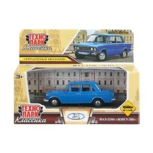 Машина металл LADA lada 2106 длина 10,5 см, инерц, синий, кор. Технопарк 2106-11-BU