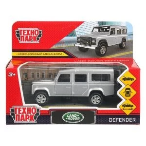Машина металл LAND ROVER DEFENDER 12 см, двер, баг, инерц, серебристый, кор. Технопарк DEFENDER-SL (72)