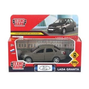 Машина металл LADA granta 11,5 см, двери, инерц, коричневый, кор. Технопарк GRANTA-12-BR-WOD