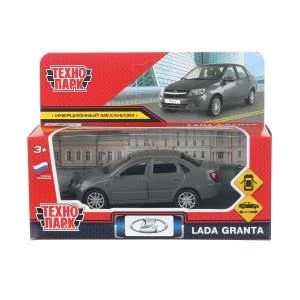 Машина металл LADA granta 11,5 см, двери, инерц, серый, кор. Технопарк GRANTA-12-GR (72)