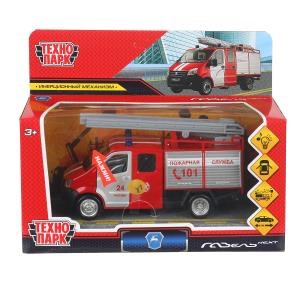 Машина металл свет-звук ГАЗЕЛЬ NEXT ПОЖАРНАЯ 14,5 см, двери, инерц, в кор. Технопарк NEXTFIR-15SL (64)