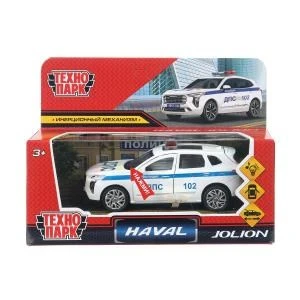 Машина металл свет-звук haval jolion ПОЛИЦИЯ белый 12 см, двери, багаж,кор. Технопарк JOLION-12SLPOL-WH (72)