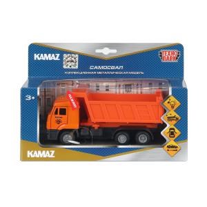 Машина металл свет-звук KAMAZ -65115 САМОСВАЛ 17 см, двери, багажник,инерция Технопарк SB-13-17 (48)