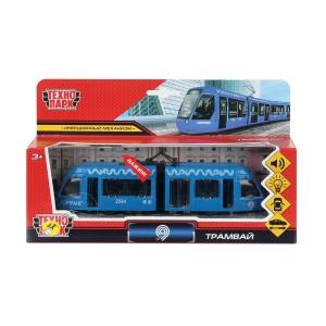Модель металл свет-звук ТРАМВАЙ новый, 19 см, двери, инерц., кор. Технопарк SB-17-51-WB(IC) (48)