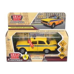 Машина металл ретро-модель МИЛИЦИЯ,12,5см,св-зв,перед.дв.,инер.,желтый, кор. Технопарк AZLK2140M-12-SLPOL-YE (72)