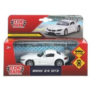 Машина металл BMW z-4 gt3, 11,3 см, двери, инерция, белый, кор. Технопарк 67315 (96)