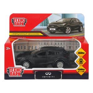 Машина металл INFINITI QX30 МАТОВЫЙ 12 см, двер, багаж, инерц, черный, кор. Технопарк QX30-12MAT-BK (72)