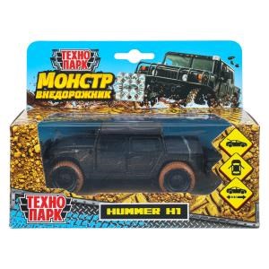 Машина металл HUMMER h1 ПИКАП с грязью, 12 см, дв., баг., инерц., кор. Технопарк SB-18-09-H1-MUD-WB (48)