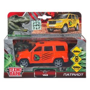 Машина металл UAZ 12 см, дв., багаж., инерц., окрас динозавр, кор. Технопарк SB-17-81-UP-DINO(WB) (48)