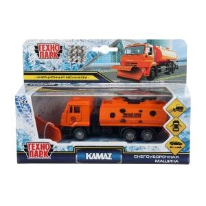 Машина металл KAMAZ снегоубороч., 14 см, дв., подв.дет., инерц., кор. Технопарк SB-18-07(SNOW)-WB (48)