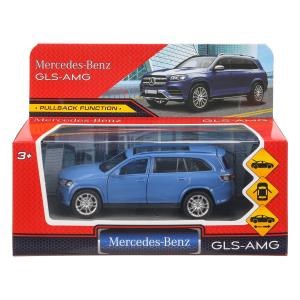 Машина металл MERCEDES-BENZ gls class amg 12см, дв,баг,ин,синий, кор. Технопарк GLS-12-BU
