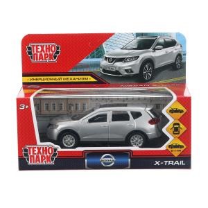 Машина металл NISSAN X-TRAIL 12 см, двери, багаж, инерц, серебристый, кор. Технопарк X-TRAIL-SL (72)