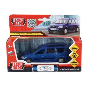 Машина металл LADA LARGUS длина 12 см, двери, багаж, инерц, синий, кор. Технопарк SB-16-47-N(BU)-WB (48)
