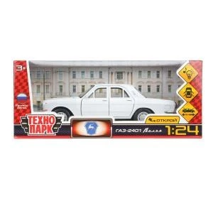 ГАЗ 2401 свет-звук 19,7 cm, дв, кап, баг, ин, белый Технопарк 2401-124SL-WH