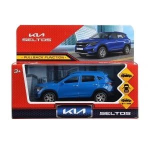 Машина металл KIA seltos длина 12 см, двери, багаж., инерц, синий, кор. Технопарк SELTOS-12-BU