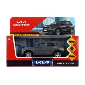 Машина металл KIA seltos длина 12 см, двери, багаж., инерц, серый, кор. Технопарк SELTOS-12-GR