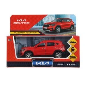 Машина металл KIA seltos длина 12 см, двери, багаж., инерц, красный, кор. Технопарк SELTOS-12-RD