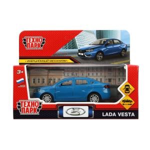 Машина металл LADA vesta 11,5 см, двери, синий, кор. Технопарк VESTA-12-BU2