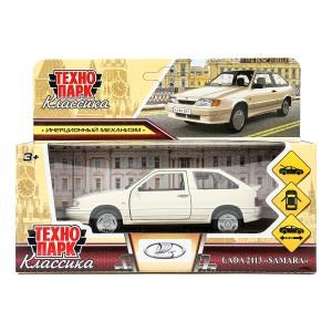 Машина металл ваз-2113 12 см, двери, багаж, инер,бежевый, кор. Технопарк 2113-12-BG