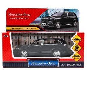 Машина металл MERCEDES-BENZ gls maybach 12см, дв,баг,ин,черный, кор. Технопарк MAYBCHGLS-12-BK