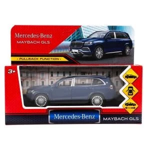 Машина металл MERCEDES-BENZ gls maybach 12см, дв,баг,ин,синий кавансит, кор. Технопарк MAYBCHGLS-12-BU