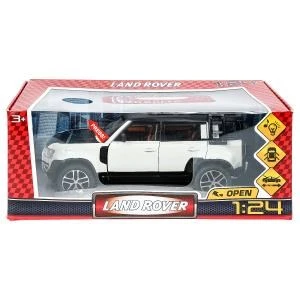 Машина металл свет-звук land rover DEFENDER, 21см, двери, инерц, белый, кор Технопарк CZ132-R