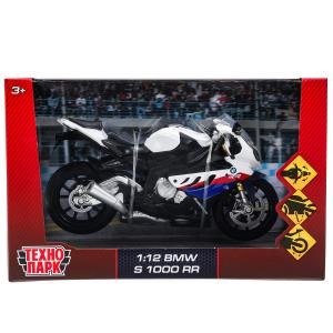 Модель металл BMW s1000rr МОТОЦИКЛ, 17 см, вращающийся руль, подвеска Технопарк 68001A