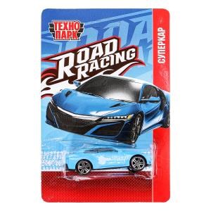 Машина металл ROAD RACING СУПЕРКАР 7,5 см, в ассорт, блист. Технопарк RR-SET-1741947-R