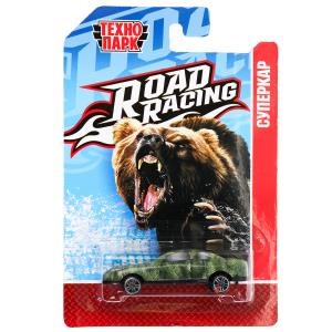 Машина металл ROAD RACING медведь СУПЕРКАР 7,5 см, в ассорт, блист., инерц Технопарк RR-7-2434647-PRE-R1