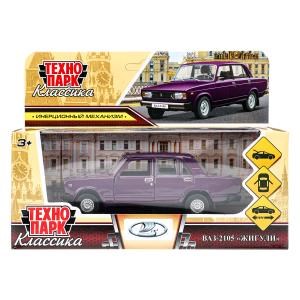 Машина металл LADA ваз-2105 1997 12 cm, двери, багаж, инерц.баклажан, кор. Технопарк 2105-12-PRP