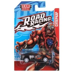 Машина металл ROAD RACING СУПЕРКАР обезьяна 7 см,в ассор, блист., инерц Технопарк RR-7-2293779-PRE-R