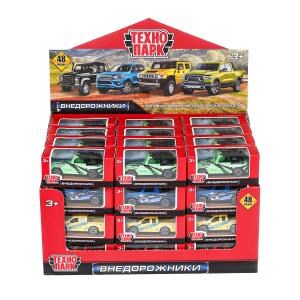 Машина металл внедорожники, 7 см, в ассорт, кор., дисплей Технопарк 2003I091-R (576)