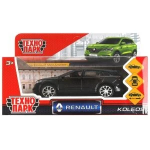 Машина металл RENAULT KOLEOS длина 12 см, двери, багаж, инерц, черный, кор. Технопарк KOLEOS-BK (72)