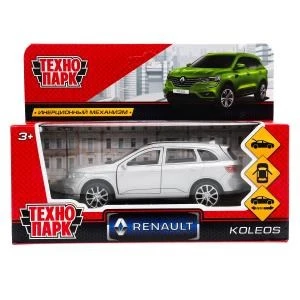 Машина металл RENAULT KOLEOS 12 см, двери, багаж, инерц, серебристый, кор. Технопарк KOLEOS-SL (72)
