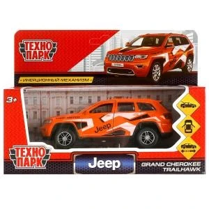 Машина металл JEEP GRAND CHEROKEE СПОРТ 12 см, двери, багаж, инерц, кор. Технопарк CHEROKEE-12-SRT (72) (72)