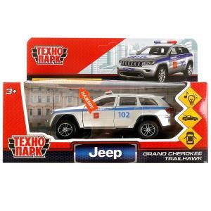 Машина металл свет-звук JEEP GRAND CHEROKEE ПОЛИЦИЯ 12 см, дв, баг, ин, кор. Технопарк CHEROKEE-12SLPOL-SL (72)