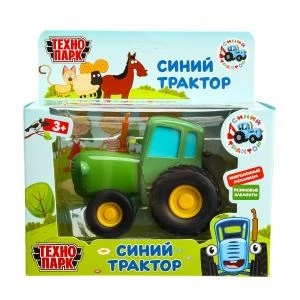 Модель металл СИНИЙ ТРАКТОР длина 11 см, инерц, зеленый, кор. Технопарк в кор.48шт BLUTRA-11-GN (48) (48)