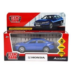 Машина металл HONDA ACCORD 12 см, двери, багаж, инерц, синий, в кор. Технопарк ACCORD-BU (72)