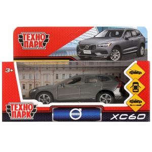 Машина металл VOLVO XC60 R-DESING 12 см, двери, багаж, инерц, серый, кор. Технопарк XC60-12-GY (72)