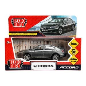 Машина металл HONDA ACCORD длина 12 см, двери, багаж, инерц, серый, кор. Технопарк ACCORD-GY (72)
