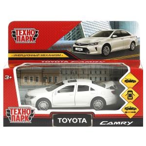 Машина металл TOYOTA CAMRY 12 см, двери, багаж, инерц. белый ,кор Технопарк CAMRY-12-WH