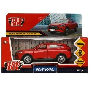 Машина металл HAVAL "haval f7", длина 12 см, дв, багаж, инер, красн, в кор. Технопарк F7-12-RD