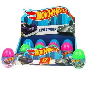 Машина металл Хот Вилс ЯЙЦО 7 см, в ассортименте, дисплей Технопарк HW-EGG-031-R