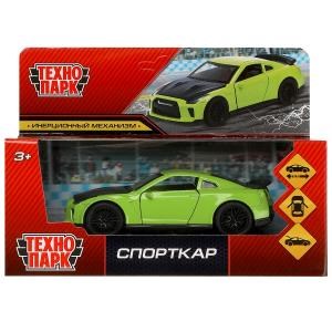 Машина металл СПОРТКАР, 12 см, двери, багаж., инерц, кор. Технопарк 2001C106-R