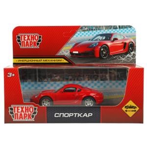 Машина металл СПОРТКАР, 10 см, инерция, кор. Технопарк 2005C109-R
