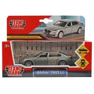 Машина металл BMW 760 li, 11,4 см, двери, инерция, темно-серый, кор. Технопарк 67314 (96)