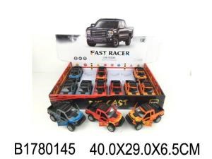 Машина металл. инерц. свет+звук, цвет в ассорт. K147B2 в дисплее B1780145